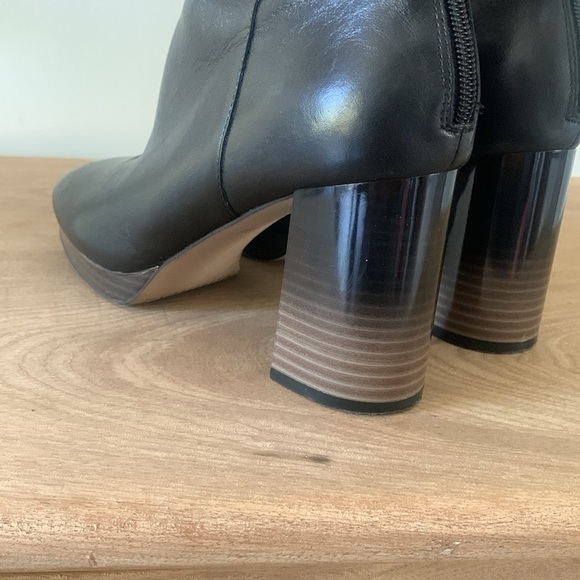 Sanctuary Womens Razzle Black Leather Ombre Heels Ankle Boots Shoes size 7.5 M‎ - Picture 5 of 15